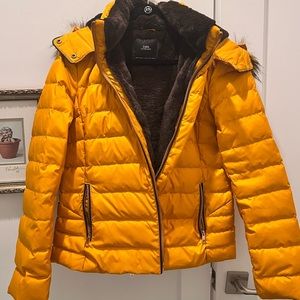 Zara Puffer Coat with Fuzzy Inside!